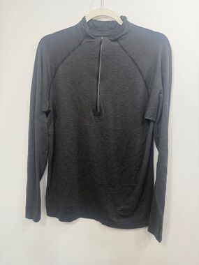 Lululemon Men’s Metal Vent Tech half zip pullover gray size medium